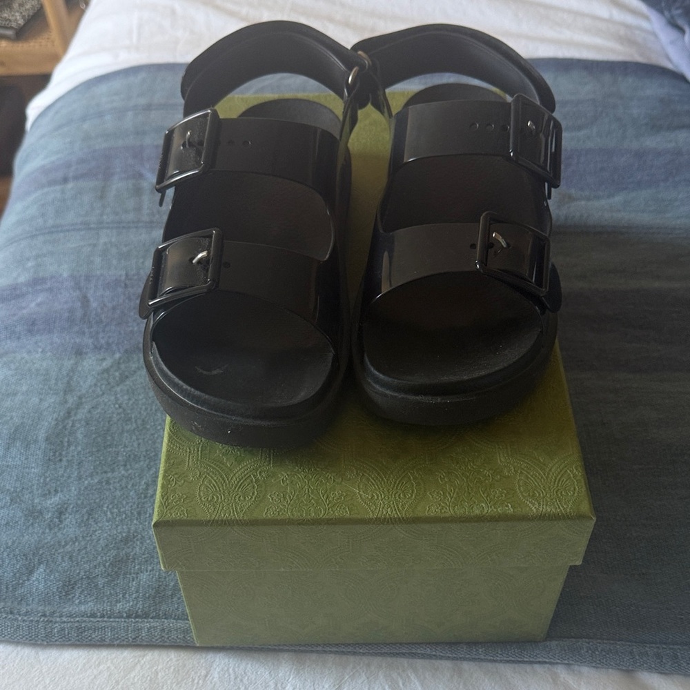 Gucci Black Strappy Sandals - Picture 4 of 10